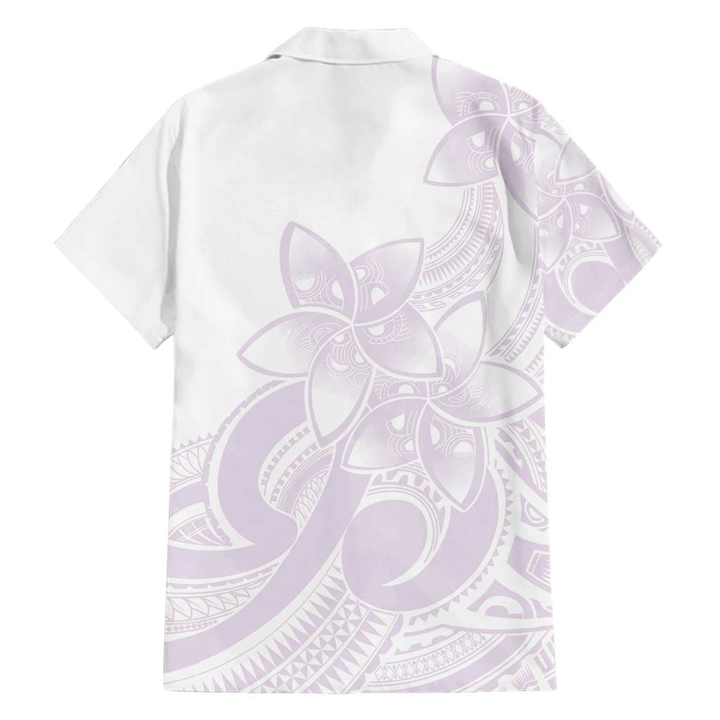 Polynesian Tribal Plumeria Lotu Tamaiti Family Matching Long Sleeve Bodycon Dress and Hawaiian Shirt Pastel Mauve LT9 - Polynesian Pride