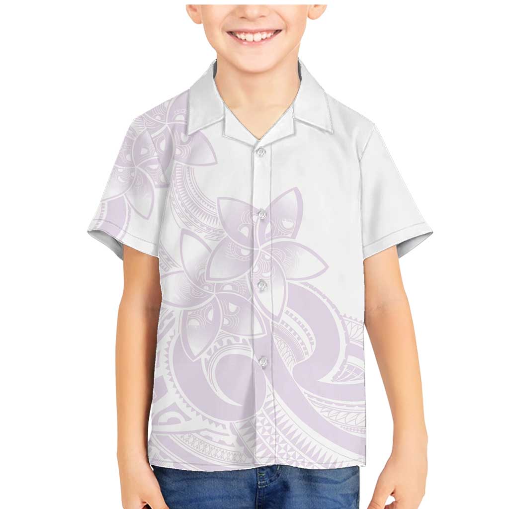 Polynesian Tribal Plumeria Lotu Tamaiti Family Matching Mermaid Dress and Hawaiian Shirt Pastel Mauve LT9 Son's Shirt Mauve - Polynesian Pride