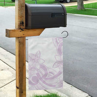 Polynesian Tribal Plumeria Lotu Tamaiti Garden Flag Pastel Mauve - Polynesian Pride