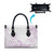 Polynesian Tribal Plumeria Lotu Tamaiti Leather Bag Pastel Mauve - Polynesian Pride