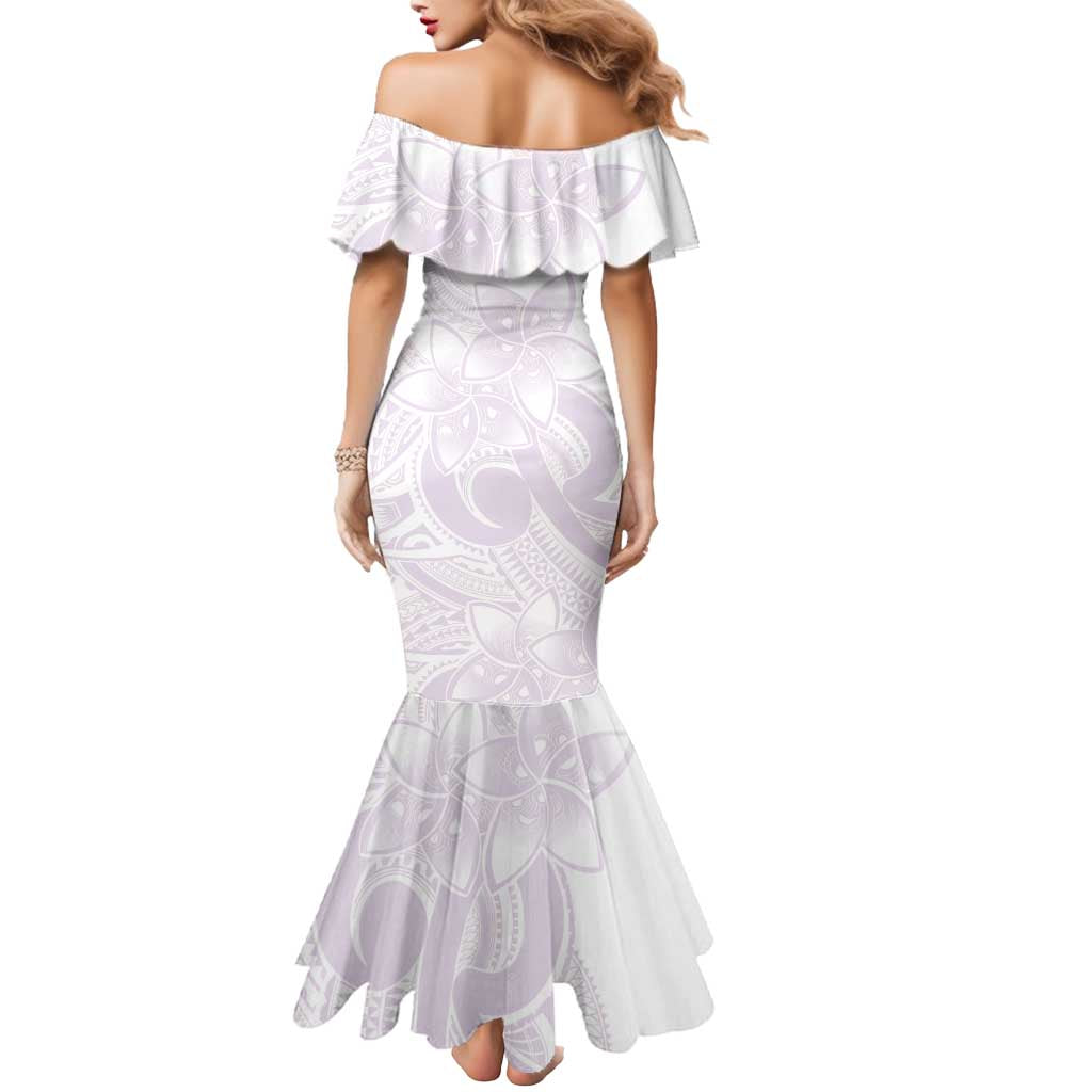 Polynesian Tribal Plumeria Lotu Tamaiti Mermaid Dress Pastel Mauve LT9 - Polynesian Pride