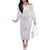 Polynesian Tribal Plumeria Lotu Tamaiti Off The Shoulder Long Sleeve Dress Pastel Mauve - Polynesian Pride