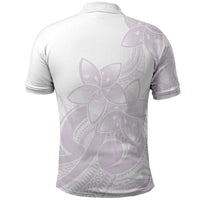 Polynesian Tribal Plumeria Lotu Tamaiti Polo Shirt Pastel Mauve - Polynesian Pride