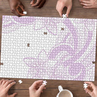 Polynesian Tribal Plumeria Lotu Tamaiti Puzzle Pastel Mauve - Polynesian Pride