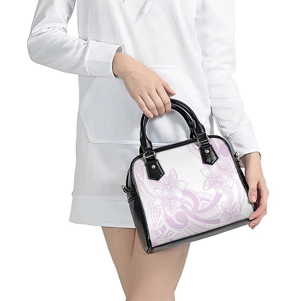 Polynesian Tribal Plumeria Lotu Tamaiti Shoulder Handbag Pastel Mauve - Polynesian Pride