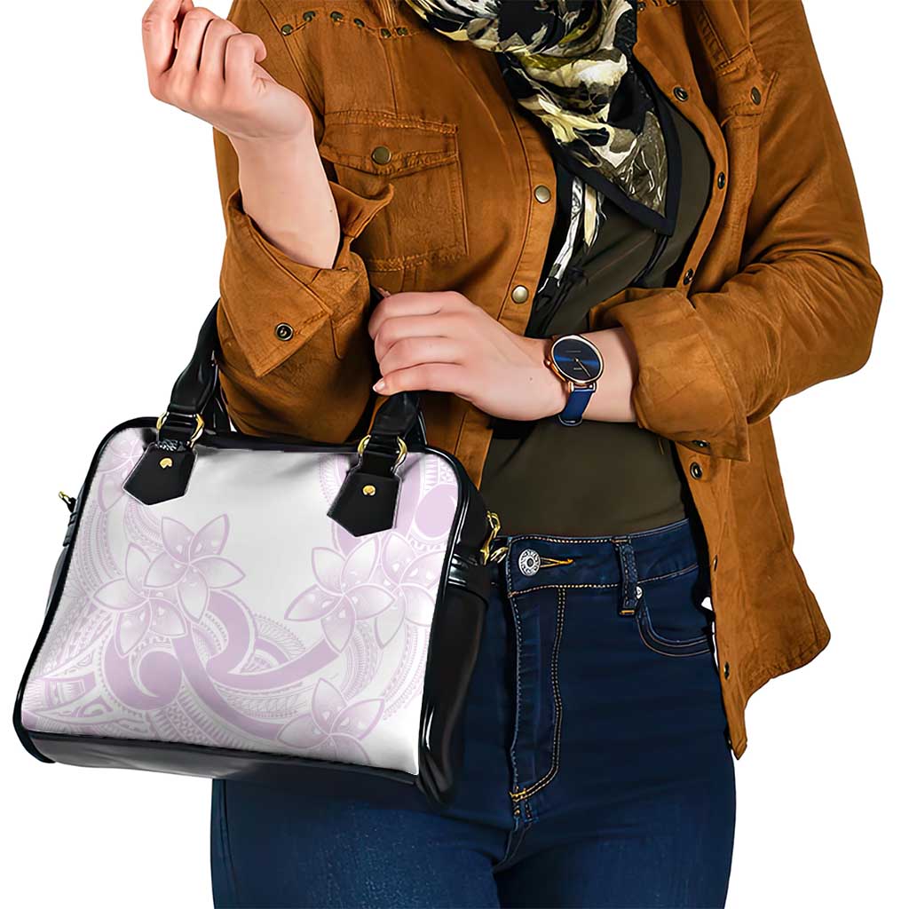 Polynesian Tribal Plumeria Lotu Tamaiti Shoulder Handbag Pastel Mauve - Polynesian Pride