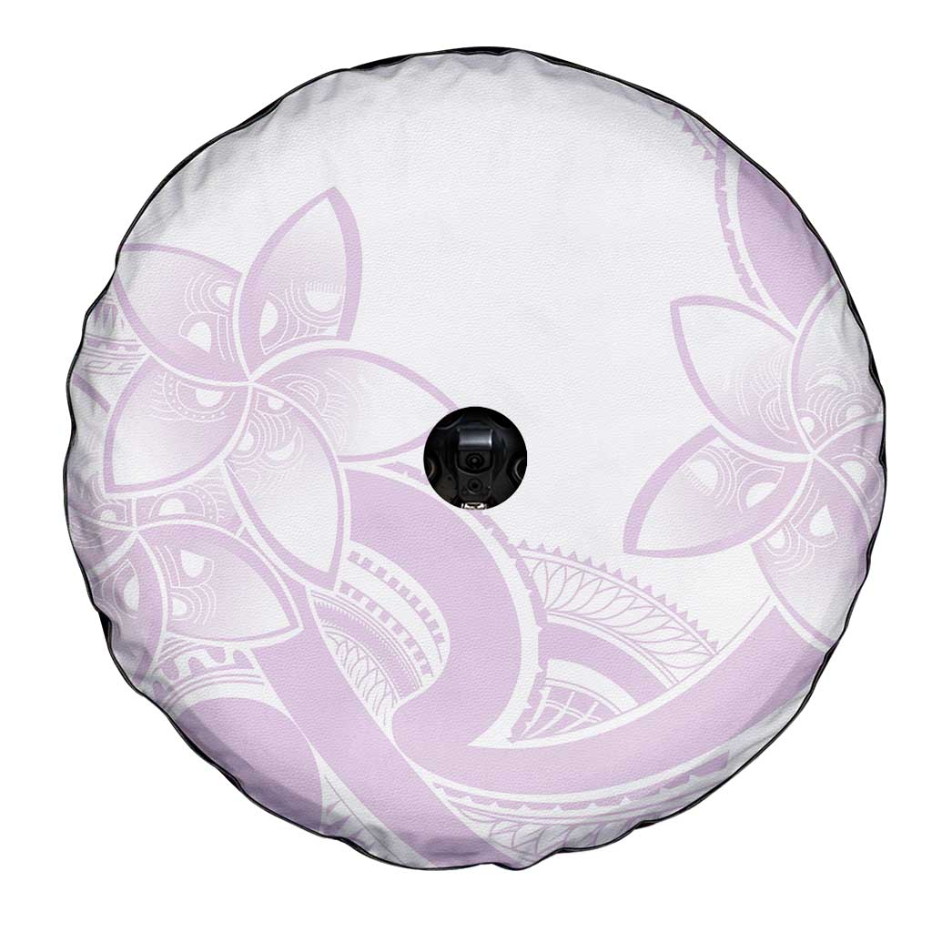 Polynesian Tribal Plumeria Lotu Tamaiti Spare Tire Cover Pastel Mauve - Polynesian Pride