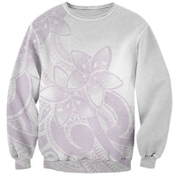 Polynesian Tribal Plumeria Lotu Tamaiti Sweatshirt Pastel Mauve - Polynesian Pride