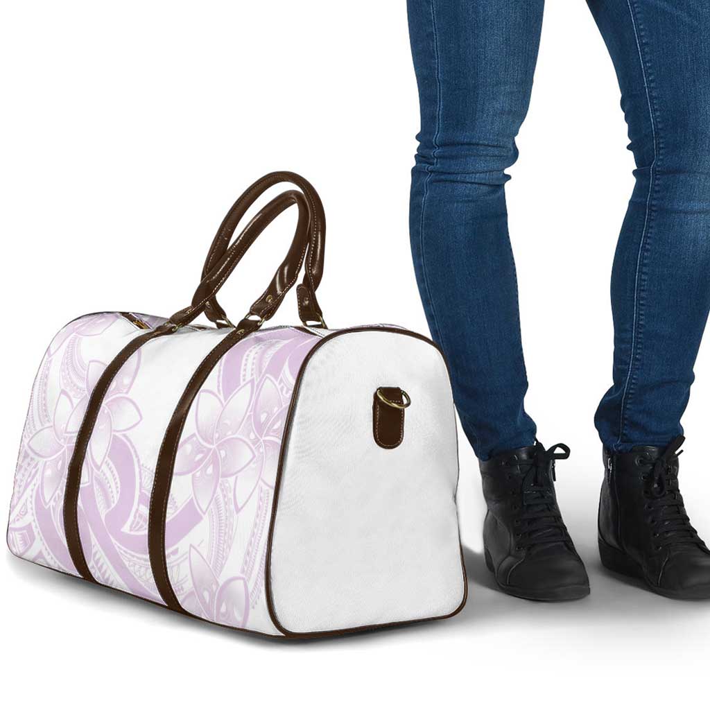 Polynesian Tribal Plumeria Lotu Tamaiti Travel Bag Pastel Mauve - Polynesian Pride