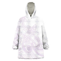 Polynesian Tribal Plumeria Lotu Tamaiti Wearable Blanket Hoodie Pastel Mauve - Polynesian Pride