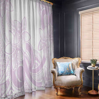 Polynesian Tribal Plumeria Lotu Tamaiti Window Curtain Pastel Mauve - Polynesian Pride