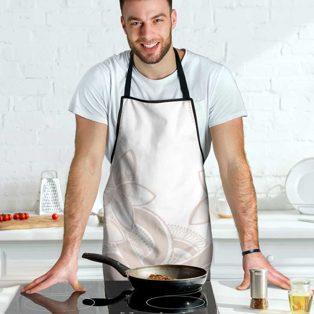 Polynesian Tribal Plumeria Lotu Tamaiti Apron Pastel Nude - Polynesian Pride