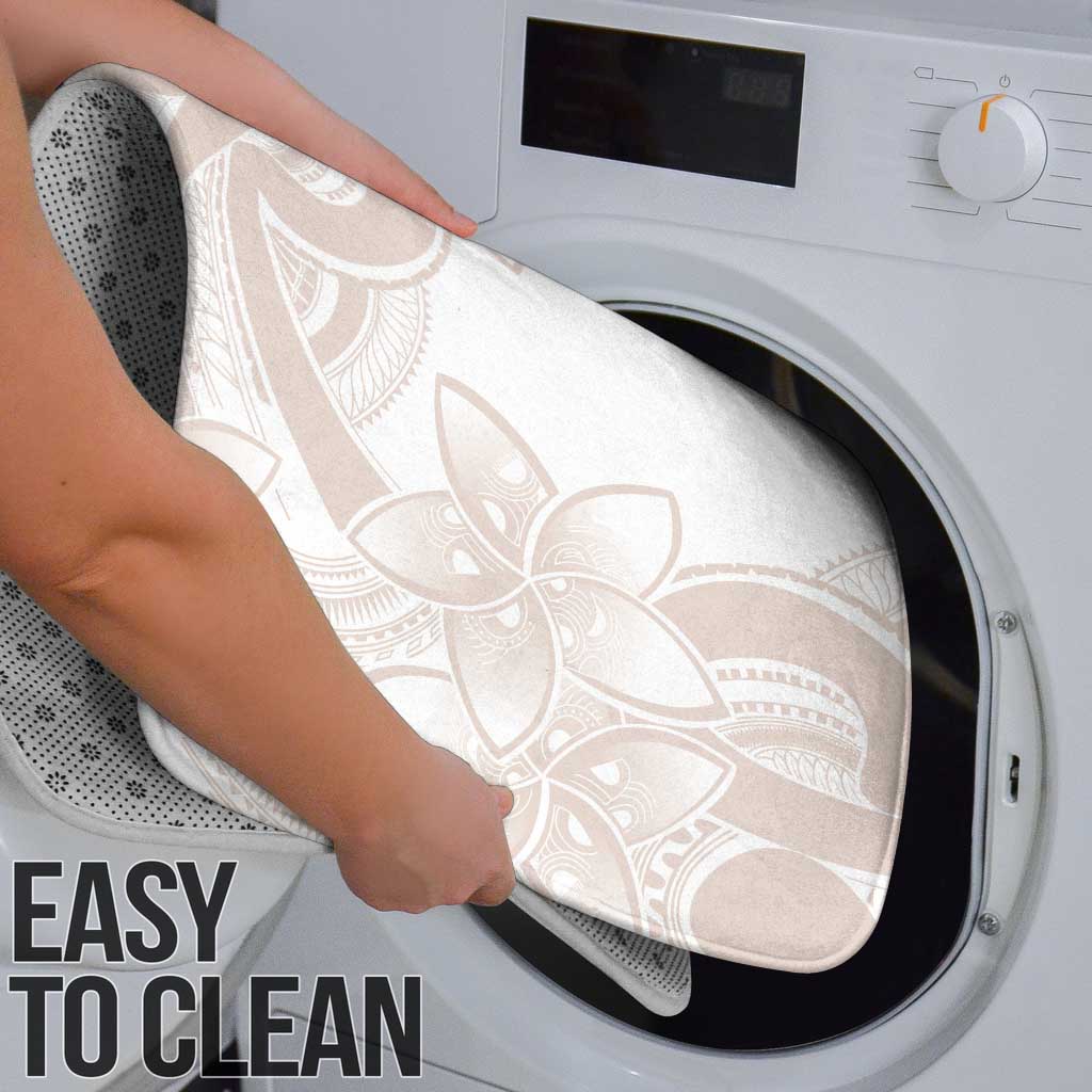 Polynesian Tribal Plumeria Lotu Tamaiti Bathroom Set Pastel Nude - Polynesian Pride