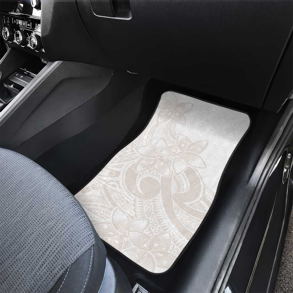 Polynesian Tribal Plumeria Lotu Tamaiti Car Mats Pastel Nude - Polynesian Pride