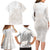 Polynesian Tribal Plumeria Lotu Tamaiti Family Matching Long Sleeve Bodycon Dress and Hawaiian Shirt Pastel Nude - Polynesian Pride