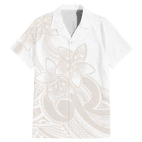 Polynesian Tribal Plumeria Lotu Tamaiti Family Matching Mermaid Dress and Hawaiian Shirt Pastel Nude LT9 Dad's Shirt - Short Sleeve Nude - Polynesian Pride
