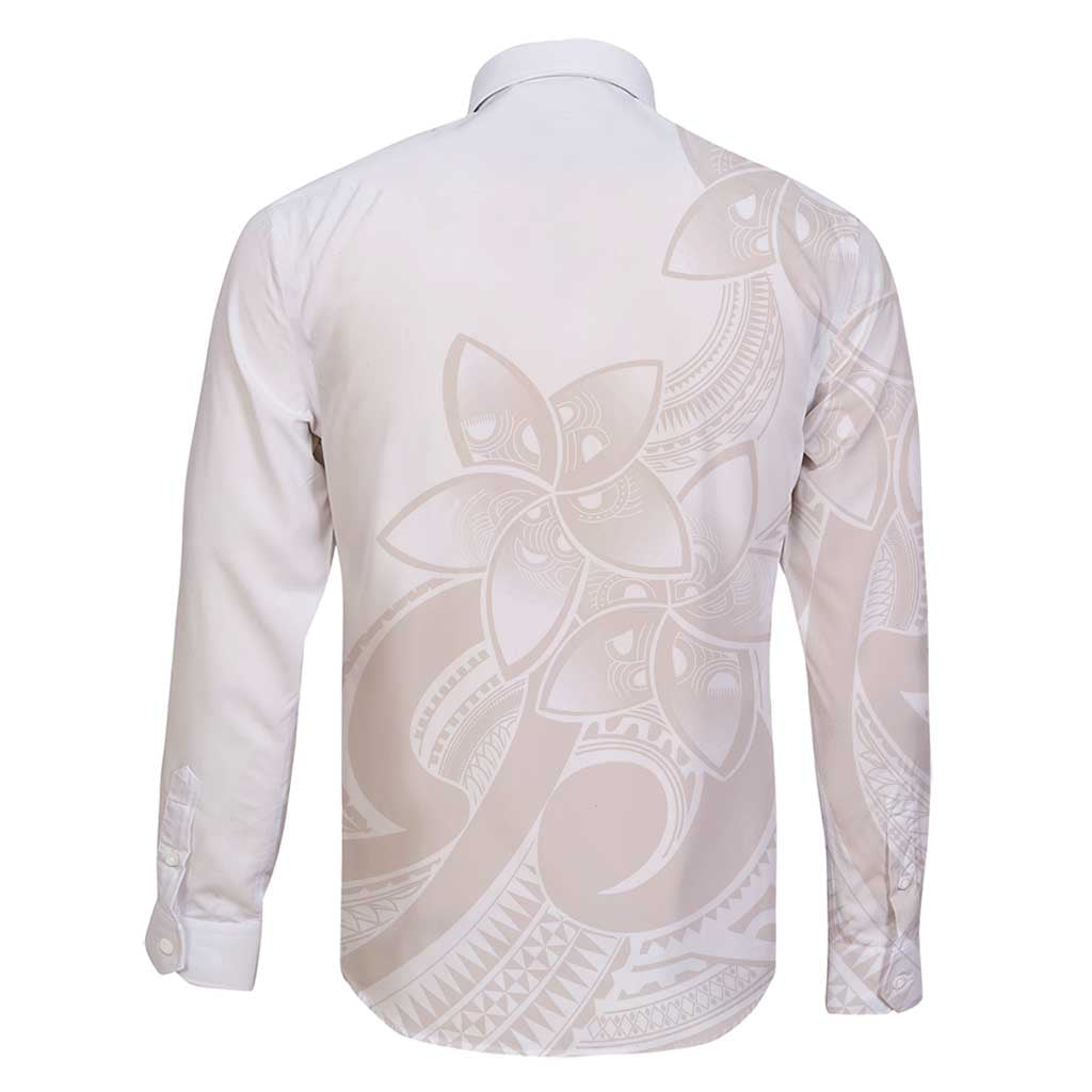 Polynesian Tribal Plumeria Lotu Tamaiti Family Matching Mermaid Dress and Hawaiian Shirt Pastel Nude LT9 - Polynesian Pride