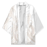 Polynesian Tribal Plumeria Lotu Tamaiti Kimono Pastel Nude - Polynesian Pride