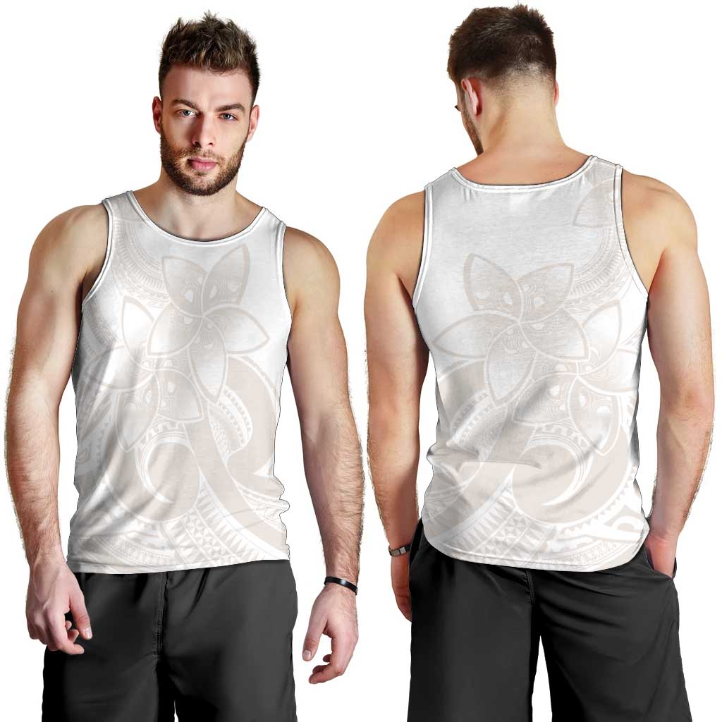 Polynesian Tribal Plumeria Lotu Tamaiti Men Tank Top Pastel Nude - Polynesian Pride