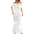 Polynesian Tribal Plumeria Lotu Tamaiti Mermaid Dress Pastel Nude - Polynesian Pride