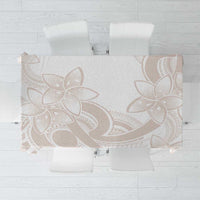 Polynesian Tribal Plumeria Lotu Tamaiti Tablecloth Pastel Nude - Polynesian Pride