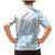 Polynesian Tribal Plumeria Lotu Tamaiti Family Matching Mermaid Dress and Hawaiian Shirt Pastel Sky Blue - Polynesian Pride