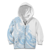 Polynesian Tribal Plumeria Lotu Tamaiti Kid Hoodie Pastel Sky Blue - Polynesian Pride