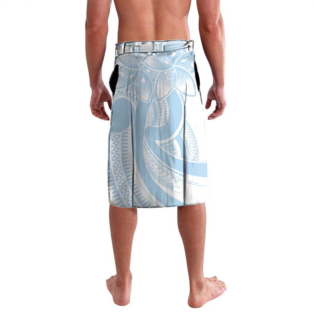 Polynesian Tribal Plumeria Lotu Tamaiti Lavalava Pastel Sky Blue - Polynesian Pride