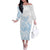 Polynesian Tribal Plumeria Lotu Tamaiti Off The Shoulder Long Sleeve Dress Pastel Sky Blue - Polynesian Pride