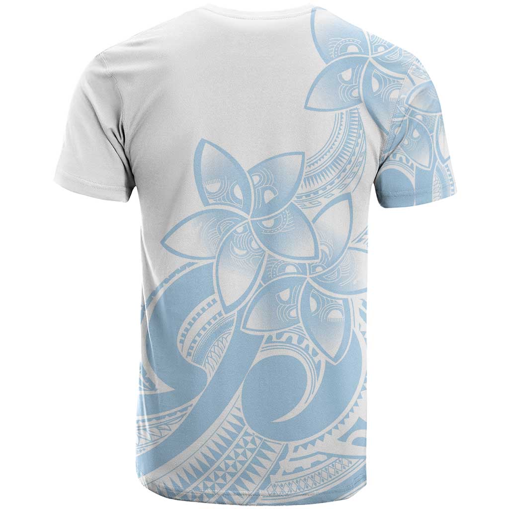 Polynesian Tribal Plumeria Lotu Tamaiti T Shirt Pastel Sky Blue - Polynesian Pride