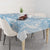 Polynesian Tribal Plumeria Lotu Tamaiti Tablecloth Pastel Sky Blue - Polynesian Pride