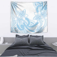 Polynesian Tribal Plumeria Lotu Tamaiti Tapestry Pastel Sky Blue - Polynesian Pride