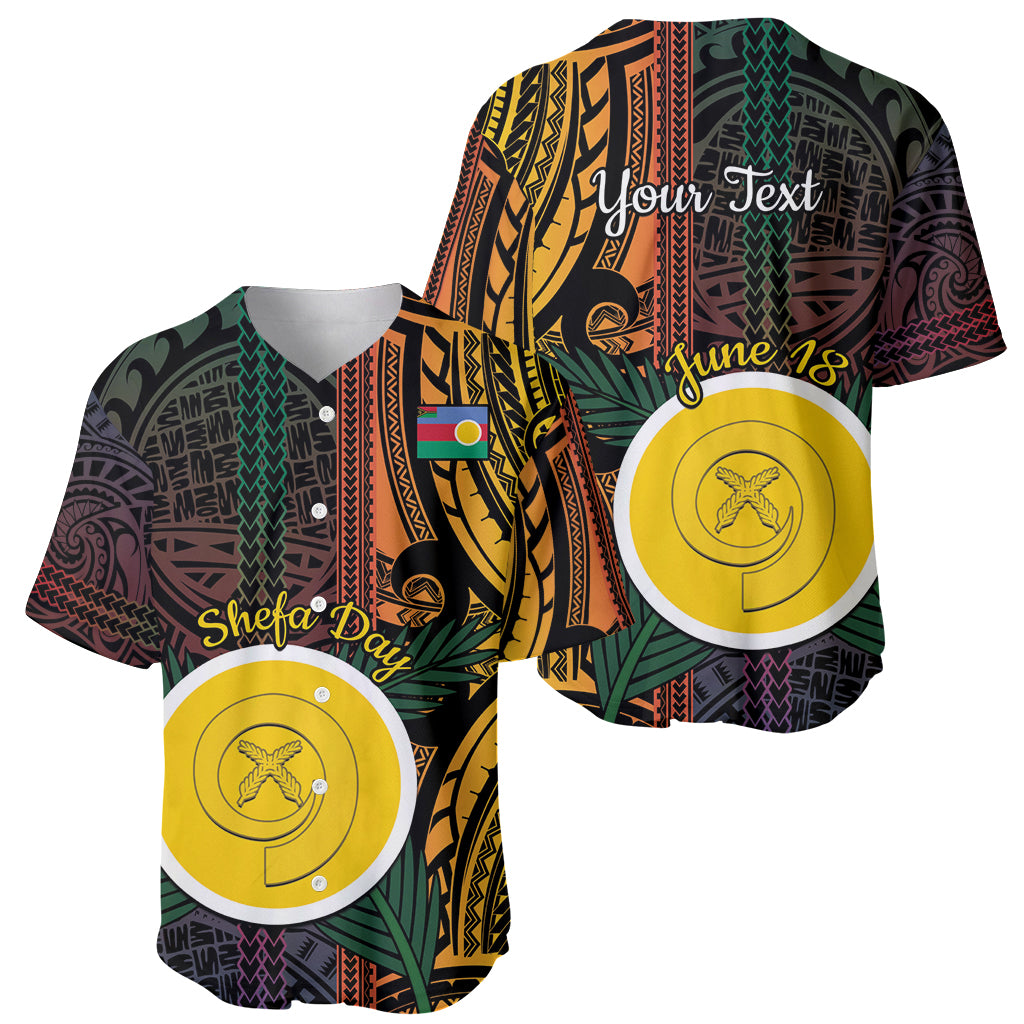 Personalised Shefa Day Baseball Jersey Happy June 18 Vanuatu Province
