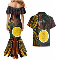 Personalised Shefa Day Couples Matching Mermaid Dress and Hawaiian Shirt Happy June 18 Vanuatu Province