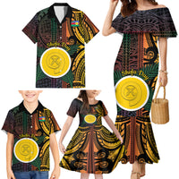 Personalised Shefa Day Family Matching Mermaid Dress and Hawaiian Shirt Happy June 18 Vanuatu Province LT14 - Polynesian Pride