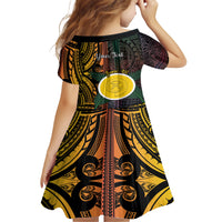 Personalised Shefa Day Family Matching Short Sleeve Bodycon Dress and Hawaiian Shirt Happy June 18 Vanuatu Province LT14 - Polynesian Pride