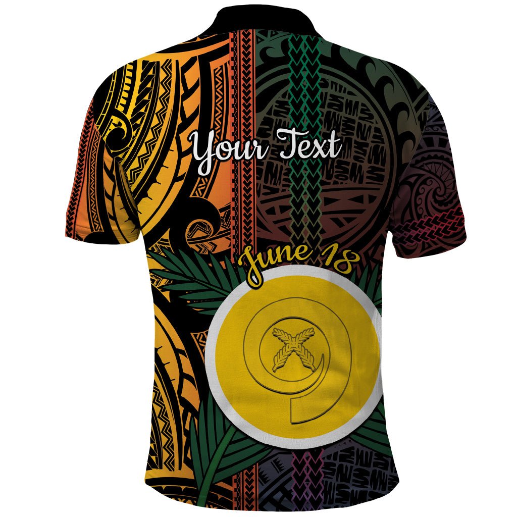 Personalised Shefa Day Polo Shirt Happy June 18 Vanuatu Province