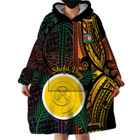 Personalised Shefa Day Wearable Blanket Hoodie Happy June 18 Vanuatu Province