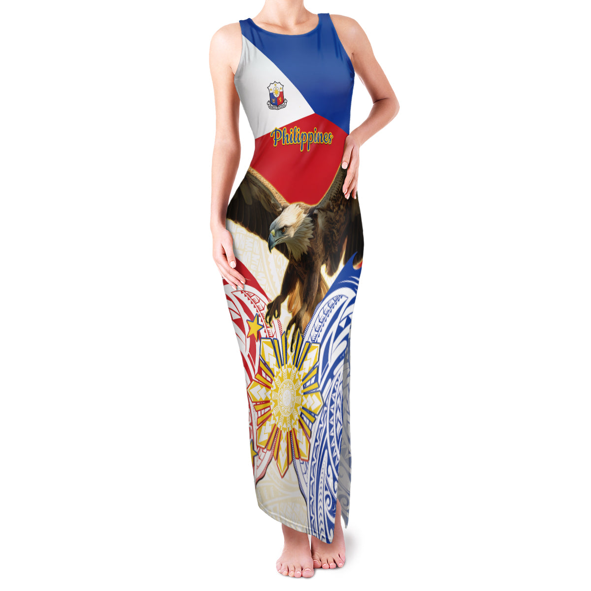 Philippines Independence Day Family Matching Tank Maxi Dress and Hawaiian Shirt Pilipinas Eagle 126th Anniversary