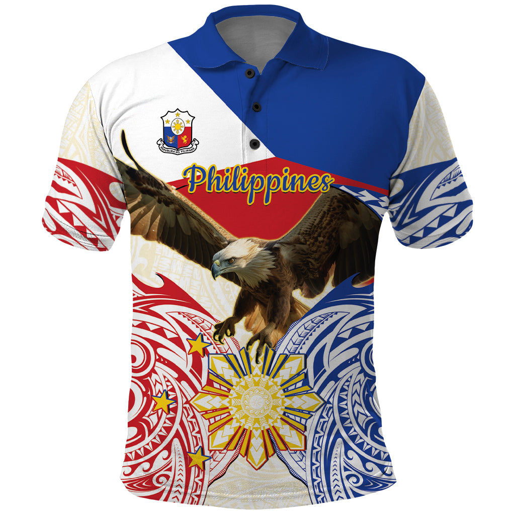 Philippines Independence Day Polo Shirt Pilipinas Eagle 126th Anniversary LT14 Blue - Polynesian Pride