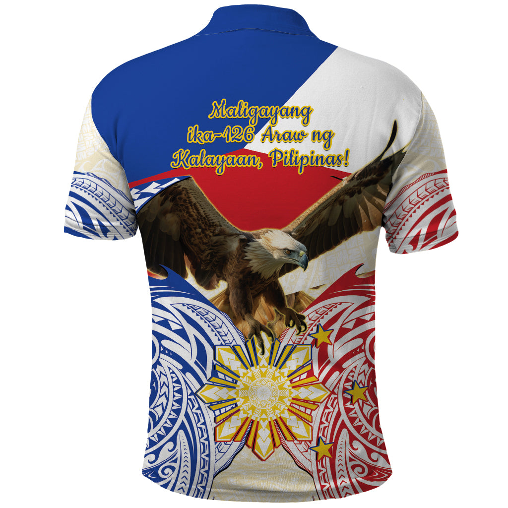 Philippines Independence Day Polo Shirt Pilipinas Eagle 126th Anniversary LT14 - Polynesian Pride
