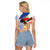 Philippines Independence Day Raglan Cropped T Shirt Pilipinas Eagle 126th Anniversary