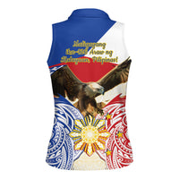 Philippines Independence Day Women Sleeveless Polo Shirt Pilipinas Eagle 126th Anniversary
