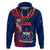 Polynesian Pride Samoa Hoodie Ula Fala Mix Samoan Tribal Blue Version LT14 Blue - Polynesian Pride