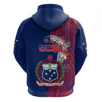 Polynesian Pride Samoa Hoodie Ula Fala Mix Samoan Tribal Blue Version LT14 - Polynesian Pride