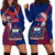 Polynesian Pride Samoa Hoodie Dress Ula Fala Mix Samoan Tribal Blue Version LT14 - Polynesian Pride