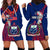 Personalised Samoa Hoodie Dress Ula Fala Mix Samoan Tribal Blue Version LT14 - Polynesian Pride