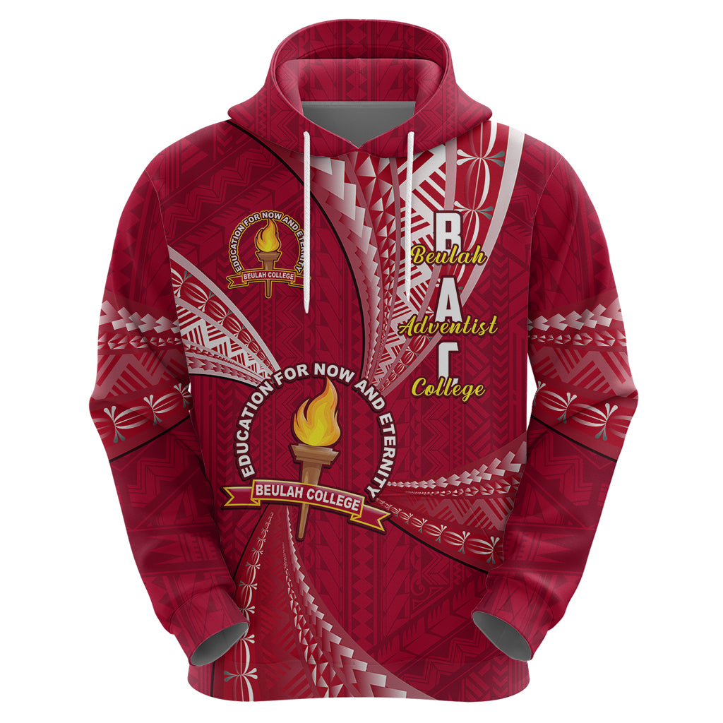 Custom Tonga Beulah College Hoodie Tongan Ngatu Pattern LT14 - Polynesian Pride