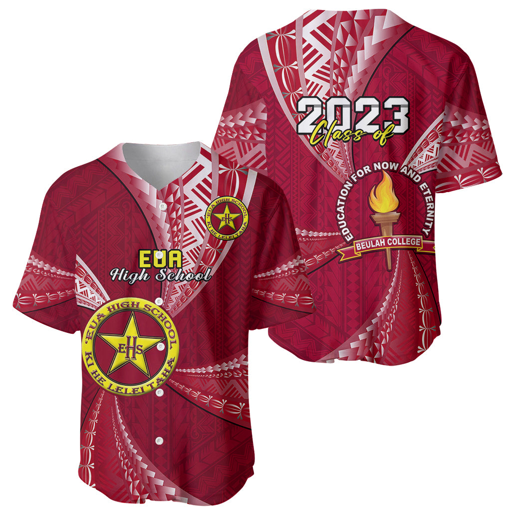 Personalised Tonga Beulah College Baseball Jersey Class Of Year Tongan Ngatu Pattern LT14 - Polynesian Pride