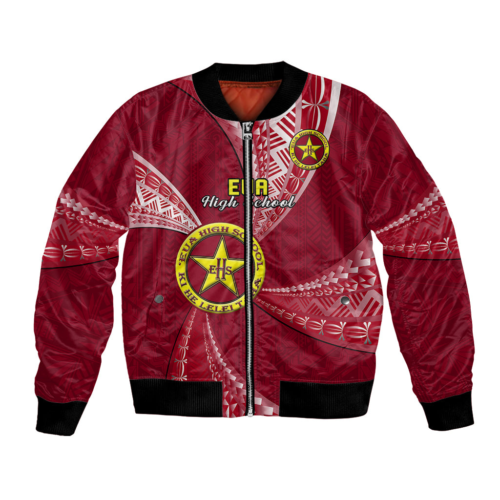 Personalised Tonga Beulah College Bomber Jacket Class Of Year Tongan Ngatu Pattern LT14 Unisex Maroon - Polynesian Pride
